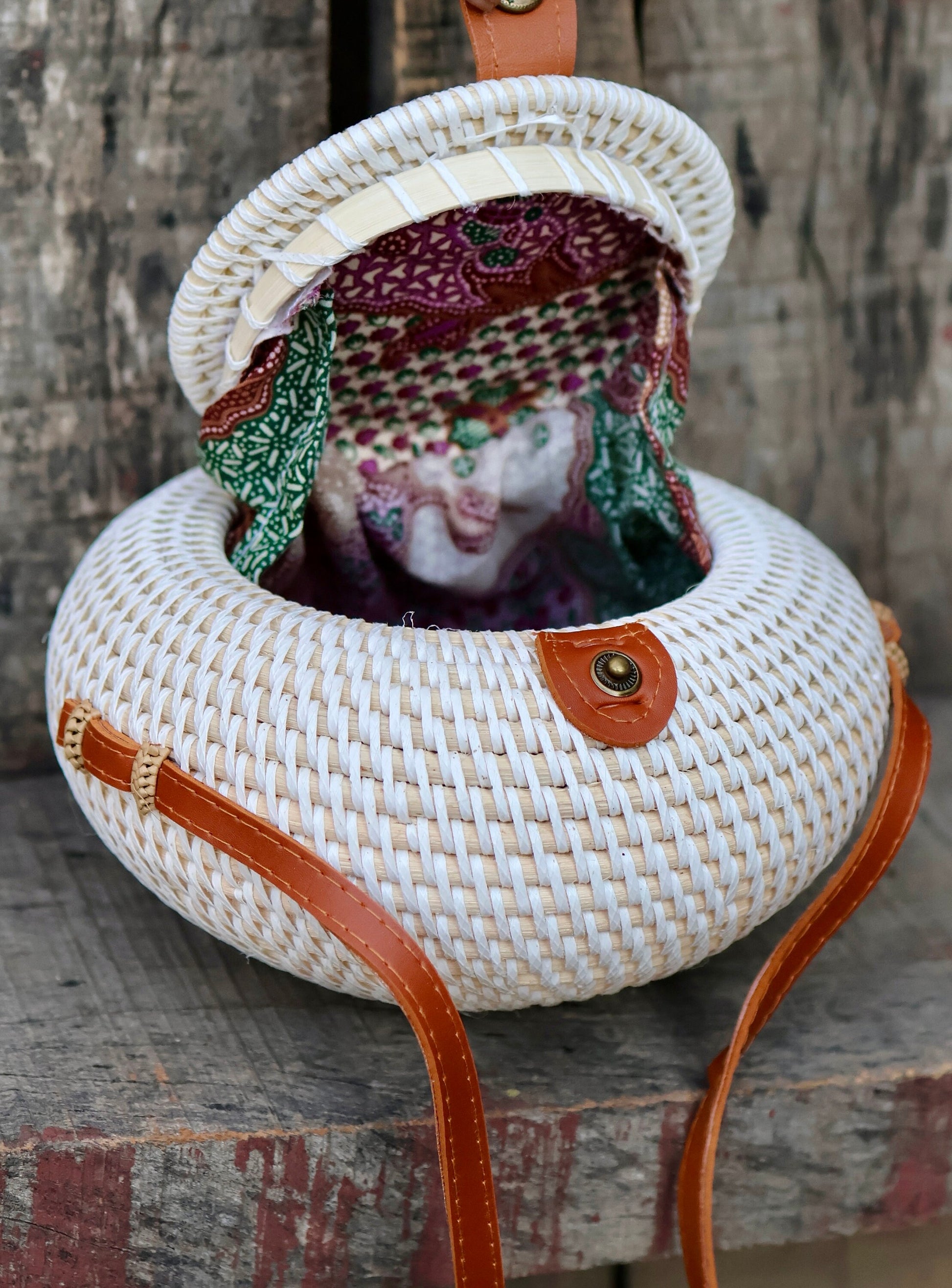 Round Rattan Bags, Bali Bag, Woven Crossbody Purse, Braided Straw Bag, Bali Sling Bags, Bohemian Rattan Bags, Gift for her